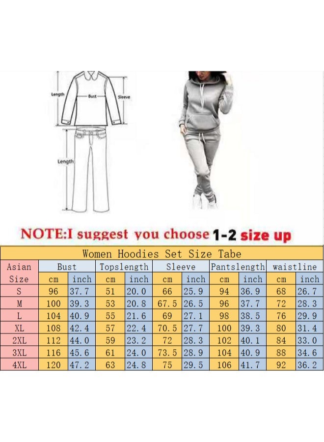 2-Piece Sports Tracksuit Long Sleeve Hoodies Sweatpants Set Light Gray(M) - Image 2